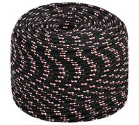 Gecheer Sailing Boats Marine Rope Anchor Mooring Rope Polypropylene Boat Rope Dock Lines for Boat Yacht Canoe Black 8 mm 50 m