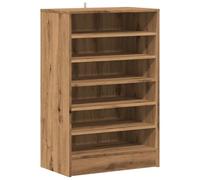 Gecheer Shoe Cabinet Modern Shoe Rack Shoe Storage Organiser Cupboard Wooden Furniture Unit Artisan Oak 60x35x92 cm Engineered Wood Type2