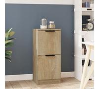 Gecheer Sideboard Sonoma Oak 30x30x70 cm Engineered Wood Sideboard Type1