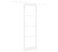 Gecheer Sliding Door Manual ORKDAL White 78 x 232 cm Wood and Metal Sliding Door Building Materials Model3332080
