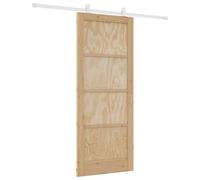 Gecheer Sliding Door Set Manual ORKDAL Natural and White 83 x 202 cm Sliding Door Building Materials Model3333420