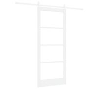 Gecheer Sliding Door with Hardware Set White 86x198.5 cm Solid Wood Pine Sliding Doors Model3332424