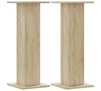 Gecheer Sonoma Oak Engineered Wood Plant Stand, 30x30 cm, 80 cm Height, 60 kg Load Capacity - 2 Pack Model3307866