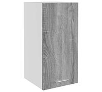 Gecheer Space-Saving Grey Sonoma Hanging Cabinet with 2 Shelves - Engineered Wood & Glass Model826621