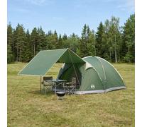 Gecheer Spacious 8-Person Cabin Tent with Roof, Waterproof Polyester and Steel, Blue, 425x370x192cm, for Family Camping, Festivals, Outdoor Adventures, Easy Setup, Collapsible with Carry Bag 42028588