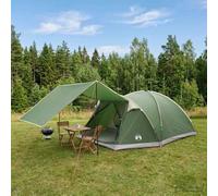 Gecheer Spacious 8-Person Cabin Tent with Roof, Waterproof Polyester and Steel, Blue, 425x370x192cm, for Family Camping, Festivals, Outdoor Adventures, Easy Setup, Collapsible with Carry Bag 42028588