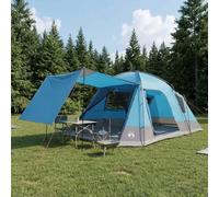 Gecheer Spacious 8-Person Cabin Tent with Roof, Waterproof Polyester and Steel, Brown Grey, 470x260x182cm, for Camping, Hiking, Festivals, Easy Setup, Collapsible with Carry Bag 42029010