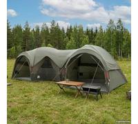 Gecheer Spacious Family Tent with Rainfly for 5 People, Durable Fiberglass & Steel Frame, Water-Resistant PU Coated Polyester, Two-Room Setup for Privacy, 18.27 sqm, Ideal for Camping and Outdoor Adve
