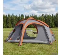 Gecheer Trekking Tent with Rainfly Water-Resistant 3-Person Green | 185T Polyester PU Coating, Fiberglass & Steel Frame, 1 Room, 1 Door, 1 Window, 7.36㎡ Floor Area, 6.05kg | Ideal for Small Group Trek