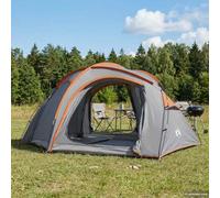 Gecheer Trekking Tent with Rainfly Water-Resistant 3-Person Green | 185T Polyester PU Coating, Fiberglass & Steel Frame, 1 Room, 1 Door, 1 Window, 7.36㎡ Floor Area, 6.05kg | Ideal for Small Group Trek