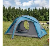 Gecheer Trekking Tent with Rainfly Water-Resistant 3-Person Green | 185T Polyester PU Coating, Fiberglass & Steel Frame, 1 Room, 1 Door, 1 Window, 7.36㎡ Floor Area, 6.05kg | Ideal for Small Group Trek