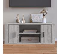 Gecheer TV Cabinet Grey Sonoma 100x35x40 cm Engineered Wood