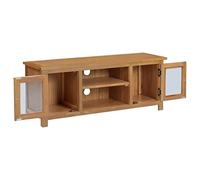 Gecheer TV Stand TV Unit Living Room Storage Furniture TV Cabinet 110x35x44 cm Solid Oak Wood