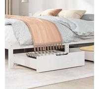 Gecheer Under-Bed Drawers 2 pcs White 75x55x17 cm Solid Wood Pine Model850933