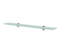 Gecheer Wall Bathroom Glass Shelf Floating Shelf Glass Shelf Wall Display Shelf for Storage and Display Decorative Items Glass 70x10 cm 8 mm