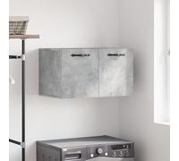 Gecheer Wall Cabinet Hanging Kitchen Cabinet, Floating Bathroom Storage Cupboard, Wall Sideboard Side Cabinet for Living Room Bathroom Concrete Grey 60x36.5x35 cm Engineered Wood