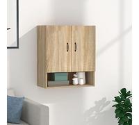 Gecheer Wall Kitchen Cabinet, Hanging Cabinet with Open Shelves and Doors, Kitchen Storage Cupboard, Bathroom Organizer Unit, Home Furniture Sonoma Oak 60x31x70 cm Engineered Wood Wall Cabinet Option2