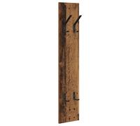 Gecheer Wall-mounted Coat Rack with Shelves - Engineered Wood, Old Wood Color, 20 x 1.5 x 100 cm - Perfect for Hallways and Modern Homes Model874465