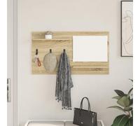 Gecheer Wall-Mounted Coat Rack with Storage - Sonoma Oak, 90 x 10 x 50 cm - Engineered Wood Model874517