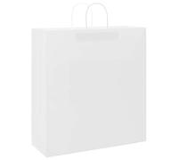 Gecheer White Kraft Paper Bags with Rope Handles - 10kg Max Capacity, 45x17x48cm, 250 Pack - Sustainable Packaging for Gifts, Shopping, Parties Model4101625