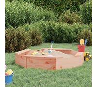 Gecheer Wood Sand pit Garden Sand Box Sandbox with Seats Octagon Solid Wood Douglas Option2