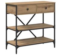 Gecheer Wooden Console Table with Drawers, Artisan Oak Finish, Distressed, 19.2 kg Model871313