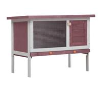 Gecheer Wooden Rabbit Hutch with Asphalt Roof, Large Cozy Cage for Small Pets, Play & Exercise Enclosure with Iron Wire Mesh, Slide-Bolt Lock Door, Pull-Out Tray, Green 170829