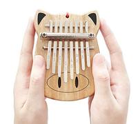 GECKO 8 Keys Mini Kalimba, Portable Thumb Piano Camphor, Easy to Play Mbira Finger Piano Handmade Musical Instrument with Study Instruction, Gift for Kids, Adult Beginners