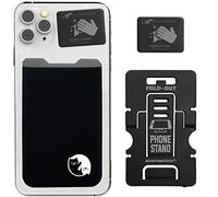 Gecko Adhesive Phone Wallet & RFID Blocking Sleeve, a Stick-On Stretchy Spandex Card holder Universally fits most Cell Phones & Cases. Xtra Tall Pocket Totally Covers Credit Cards & Cash(Cat Yin Yang)