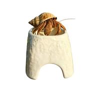 Gecko Cave and Reptiles Hiding Place, 2 in 1 Ceramic Hiding Place Easy to Clean, Spider Cave, for Keeping Bearded Dragons, Leopard Geckos, Snakes, Lizards and Spiders Indoors