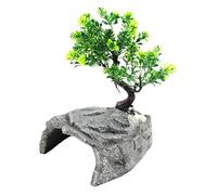 Gecko Cave | Resin Rock House Ornament,Reptile Decor,for Lizards Bearded Dragon Amphibian Basking Terrarium Fish Tank