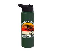 Gecko Crested Gecko Lizard Team Crown Gecko Stainless Steel Insulated Water Bottle
