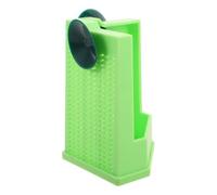Gecko Feeder Bowl with Suction Cup Mount for Terrarium Corner | Plastic Wall Mounted Dish, Green Hanging Design, Easy Clean Setup, Lizard and Gecko Tank Use