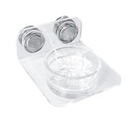 Gecko Feeding Bowl - Transparent 8 Cm Suction Cup Water Tray, Detachable Wall Mount Ledge | Versatile Installation Choices Accessory For Reptile Habitat Lizards Chameleons Frogs Enclosure