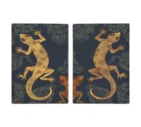 Gecko Lizards Passport Holder Ultra Slim PU Leather Travel Document Organizer Compact Premium International US Passport Protector Cover for Women Men