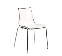 Gecko shell dining stacking chair with chrome legs - anthracite