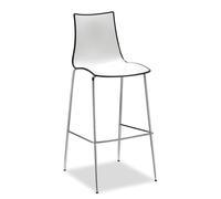 Gecko shell dining stool with chrome legs - anthracite
