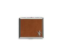 Gecko tan leather covered cigarette case