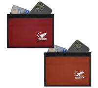 Gecko Travel Tech Faraday Bag Anti-Tracking GPS RFID Car Key Signal Blocker Wallet Shielding Pouch Protective Case for Cell Phone Car Key FOB, Data Privacy, Electronic Device Security, 2 PACK - RED