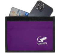 Gecko Travel Tech Faraday Bag Anti-Tracking GPS RFID Car Key Signal Blocker Wallet Shielding Pouch Protective Case for Cell Phone Car Key FOB, Data Privacy, Electronic Device Security (PURPLE)