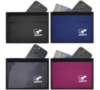 Gecko Travel Tech Faraday Bag Anti-Tracking GPS RFID Car Key Signal Blocker Wallet Shielding Pouch Protective Case for Cell Phone Car Key FOB, Data Privacy, Electronic Device Security, 4 PACK - FAMILY