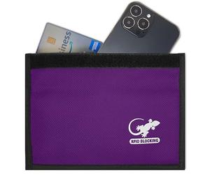 Gecko Travel Tech Faraday Bag Anti-Tracking GPS RFID Car Key Signal Blocker Wallet Shielding Pouch Protective Case for Cell Phone Car Key FOB, Data Privacy, Electronic Device Security (PURPLE)