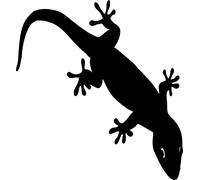 Gecko Vinyl Decal Sticker for Car/Window/Wall (Silver)