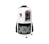 geckobrands Hydroner 20L Waterproof Dry Bag Backpack, White - Lightweight Travel Bag with Clear Phone Pouch