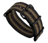 Geckota Vintage Bond Nylon Watch Strap, Black Buckle, 20mm