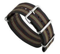 Geckota Vintage Bond Nylon Watch Strap, Satin Buckle, 20mm
