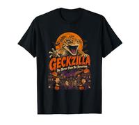 GECKZILLA The Terror from The Terrarium Retro Horror Value Graphic T-Shirt