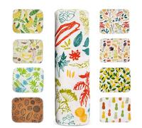 Gecocious Unpaper Towels Reusable Cotton Cloths-12 Pack Surprise Prints Absorbent Kitchen Cloth-Paper Towel Alternative-Zero Waste Paperless Napkins Washable 10x12 Inches