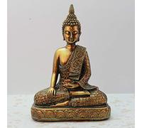 GECOKU Resin Thailand Buddha Statue,Sustainable Resin Hand Made Buddhism Hindu Statue For Fengshui Figurine Meditation Decor,Realistic Buddha Sculpture-