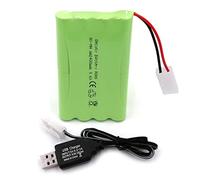 Gecoty® 9.6 V 2400 mAh rechargeable Ni-MH AA battery pack with charging cable (KET 2P plug)